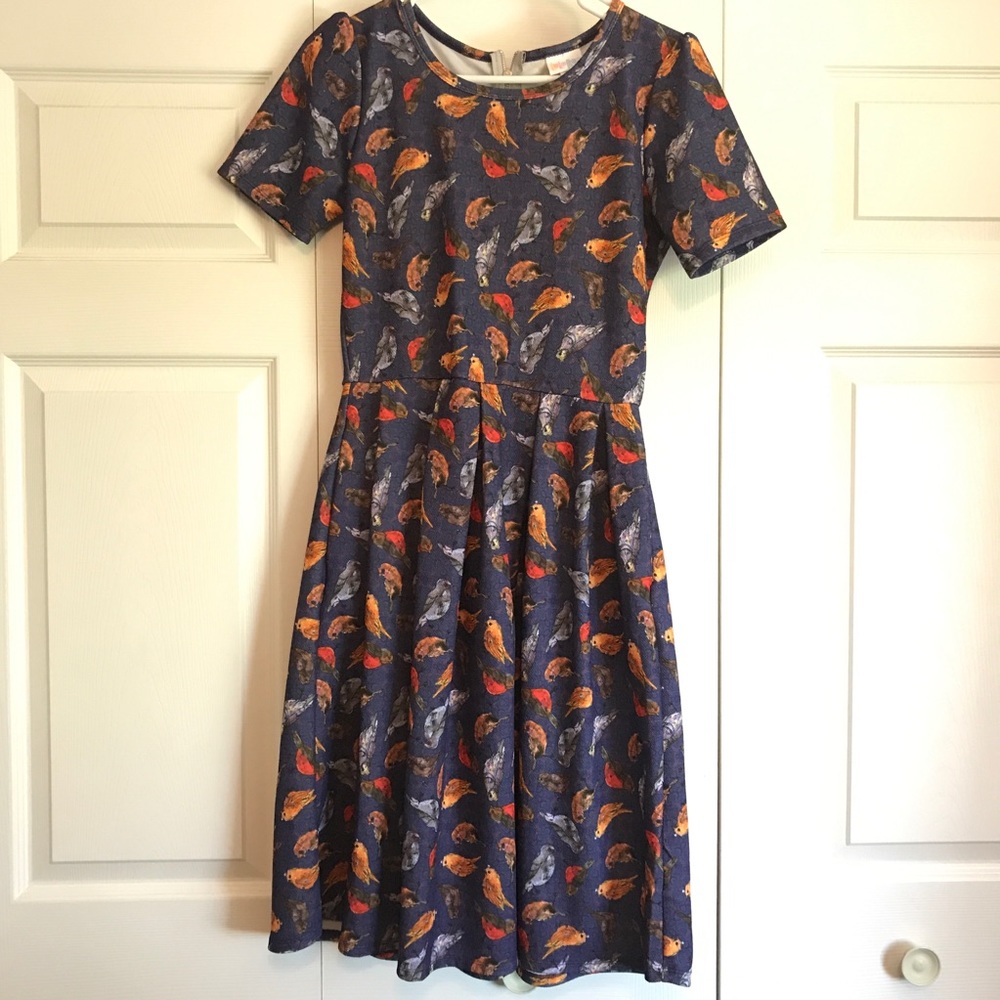 LuLaRoe Amelia Dress with birds